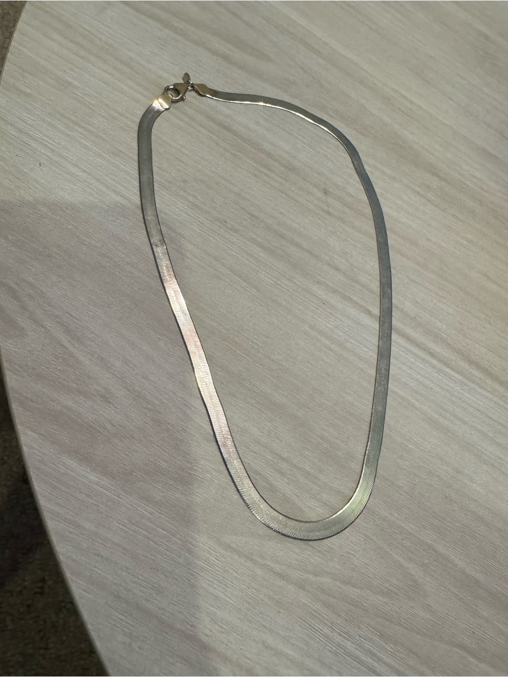 Vintage Milor Bronze Italy Herringbone Necklace 20 inches